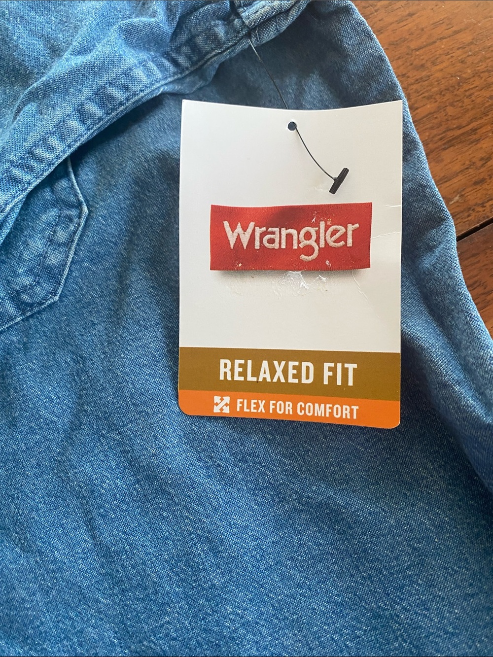Wrangler Light Blue Short-Sleeve Denim Button-Up Shirt - Picture 5 of 8
